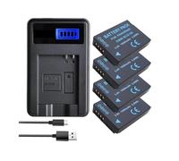 Batteria DMW-BCG10E + caricatore USB, compatibile con Panasonic, | Lumix DMC-3D1 DMC-TZ7 DMC-TZ8 DMC-TZ10 DMC-TZ18 DMCTZ19(4BatteryWithCharger)