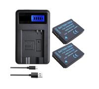 Batteria DMW-BCG10E + caricatore USB, compatibile con Panasonic, | Lumix DMC-3D1 DMC-TZ7 DMC-TZ8 DMC-TZ10 DMC-TZ18 DMCTZ19(2BatteryWithCharger)