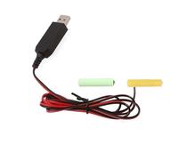 Batteria dummy da USB da 5 V a 3 V (2 x 1,5 V AAA), sostituisce 2 batterie AAA, per telecomandi, radio e luci LED