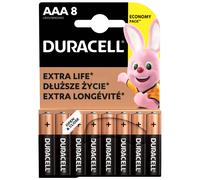 Batteria Duracell Basic Extra Life LR03/AAA - 8 pezzi