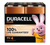 Batteria Duracell Plus Power 9V Alcalina - Confezione da 4