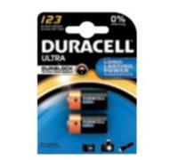 Batteria Duracell Ultra 123 BG2 CR123A Litio 3V Confezione 2