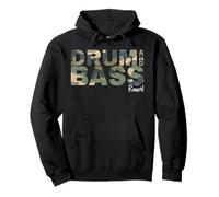 Batteria E Basso Raver DnB Jungle Music Love Camo Batteria E Basso Felpa con Cappuccio