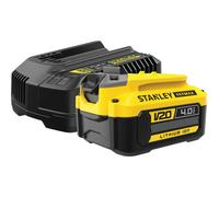 Batteria e Caricabatteria Stanley Fatmax V20 SFMCB14M1 18 V 4 Ah 2 pz