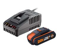 Kit Power Worx 1 batteria 2.0Ah + Caricabatteria Rapido WA3601