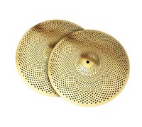 Batteria E Piatti Multiuso Per Esercitarsi Piatti Silenziosi 13 Hi Hats In Lega Dargento O Doro Per Set Di Batteria(Golden)