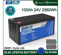 Batteria Easun Power Lifepo4 24V 100Ah Grado A 25,6V Cella parallela e personalizzabile BMS + durata del 2000 Ciclo Polonia Stock per lo stoccaggio