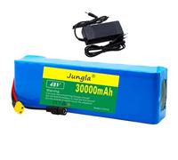 Batteria Ebike 48V 30Ah, Batteria Litio Bici Elettrica Impermeabile PVC BMS incorporato Lunga durata della batteria per 800W 500W 350W 250W Motore Bicicletta 48V 30Ah,XT60