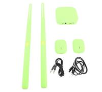 Batteria elettrica ad aria, batteria virtuale RGB portatile con sensore di movimento 3D, bacchette, pedali, Bluetooth e 8 suoni per adulti e bambini. (Verde)