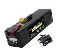 Batteria elettrica da 48 V 30 Ah per bicicletta elettrica da 1000 W, 750 W, 500 W, batteria agli ioni di litio, batteria elettrica da 54,6 V 2 A (Xt60)