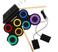 Batteria elettronica alimentata tramite USB, include uscita audio, adatta per cuffie e altoparlanti con vari set di batterie elettroniche portatili