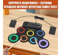 Batteria elettronica con altoparlante integrato, kit di pad per esercizi di batt