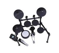 Batteria Elettronica Con Superficie In Mesh Per Principianti Set Di Batteria Elettronica Portatile Mesh Surface Double Trigger(Black 3)