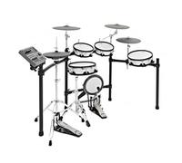 Batteria Elettronica DD800 con Charleston Rullante e Kick | Kit Nove Pezzi con Pad in Rete Doppia Zona, Piatto Ride Tripla Zona, Stativi Fisici Charleston e Rullante, 500 Suoni