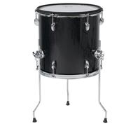 XDrum DD-670 Add-On Set - Pad Dual Zone nel formato 14" x 14" Stand Tom - Con vero fusto in legno - Perfetto complemento per XDrum DD-670 - Black Sparkle