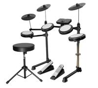 batteria elettronica Set Di Batteria Elettronica Universale Per Adulti Portatile A Quattro Tamburi E Tre Piatti Con Sgabello Per Batteria Per Principianti Che Vogliono Esercitarsi Con La Batteria Jazz
