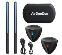 Batteria elettronica virtuale, kit di bacchette portatile, luci RGB con sensore di movimento 3D con bacchette e pedali, suona la batteria ovunque e in qualsiasi momento