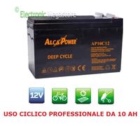 BATTERIA ERMETICA AL PIOMBO RICARICABILE 12V 9A 10A FASTON 6,3mm USO CICLICO