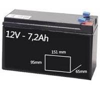 BATTERIA ERMETICA RICARICABILE AL PIOMBO 12V 12 VOLT 7AH 7.2 AH 7AMPERE PER UPS