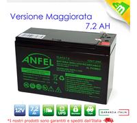 BATTERIA 12V 7A PIOMBO GEL AGM ALLARMI UPS ELETTRONICA 7,2AH 12v 7a 7.2a PILA