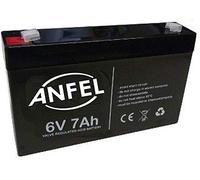 Batteria Ermetica Ricaricabile al Piombo 6V Volt 7Ah con connettore faston ideale per UPS sistemi di sicurezza Peg Perego giochi giocattoli lampada di emergenza