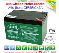 BATTERIA ERMETICA RICARICABILE PIOMBO 12V 14Ah VEICOLI ELETTRICI CICLICA 14 AH