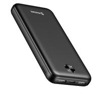 Swissten Batteria Esterna 10000mAh 10.5W con Doppio Porta USB Indicatore LED, Nero