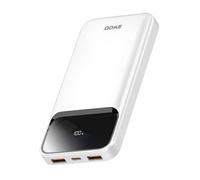 Bwoo Batteria Esterna 10000mAh 22.5W USB-C + 2 USB Display LED, Bianco