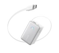 POWER BANK ANKER A1638 10000 mAh 45W con cavo USB-C integrato 10000 mAh, Bianco