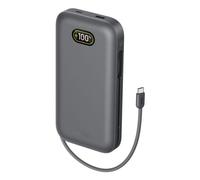 Belkin UltraCharge Pro Power Bank 27000 mAh, caricabatterie portatile con cavo USB C integrato, 240 W USB PD - Batteria a ricarica rapida per MacBook Pro, iPhone, iPad, Galaxy, Pixel e altri - carbone