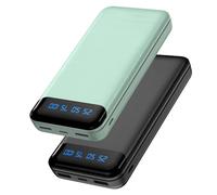Batteria esterna di ricarica rapida 2 confezioni 16000mAh Slim Power Bank con display a LED, caricatore portatile Powerbank con 2 uscite USB 3A per iPhone 15 14 13 Pro Max, Tablet Ecc.