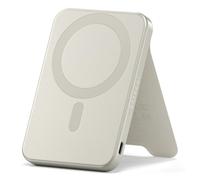 SATECHI OntheGo Power Bank, Qi2 Power Bank 5000mAh, Ricarica rapida da 15W, Batteria portatile con supporto per iPhone e Android - Sabbia