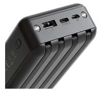 Batteria Esterna Solare Setty 20000 mAh con Cavi Integrati e Torcia LED