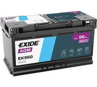 EK960 Batteria AGM Auto Exide 95 96 Ah 850 Spunto 353x175x190 Bmw Audi Mercedes