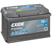 BATTERIA AUTO EXIDE PREMIUM CARBON BOOST 72AH 720A 12V BASSA = 72AH VARTA