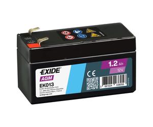 Batteria Exide EK013 12V 1.2Ah 18A AGM Ausiliaria Mercedes e Land Rover