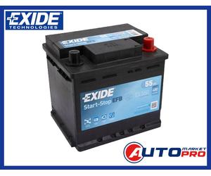 BATTERIA EXIDE EL550 EFB 55Ah 540A 12V 207x175x190mm POLO DX 3661024036757