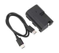 Batteria fittizia LP E6 completamente decodificata, accoppiatore CC di tipo C, compatibile con fotocamere digitali 5D Mark IV e 5D Mark III.