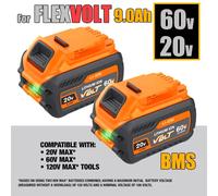 Batteria FLEXVOLT 20V/60V MAX 9Ah DCB609 agli Ioni di Litio per Dewalt, Compatibile con DCB606 DCB612 DCB609 DCB205 DCB200 DCB182