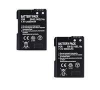 Batteria for fotocamera 2050 mAh EN-EL14a, compatibile con Nikon, P7000 P7100 P7800 P7700 D3100 D3200 D3300 D3400 D3500 D5600 D5100 D5300(2 battery)