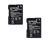 Batteria for fotocamera 2050mAH, compatibile con Nikon, D3100 D3200 D3300 D5100 D5200 D5300 D7000 D7100 D7700(2pcs)