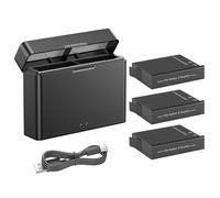 Batteria for Fotocamera Action 5 con Caricatore, 2200mAh, 3.85V | Compatibile con DJI Osmo Action 4/3, Caricatore a 2 Slot, Porta Type-C