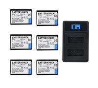 Batteria For Fotocamera Digitale LP-E10 LPE10 LP E10 Da 7,4 V E 2200 MAh - Compatibile Con Canon 1100D, 1200D, 1300D, 2000D, 4000D, Rebel T3, T5, T6, KISS X50, X70(6 battery 1 charger)