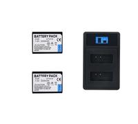 Batteria For Fotocamera Digitale LP-E10 LPE10 LP E10 Da 7,4 V E 2200 MAh - Compatibile Con Canon 1100D, 1200D, 1300D, 2000D, 4000D, Rebel T3, T5, T6, KISS X50, X70(2 battery 1 Charger)