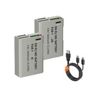 Batteria For Fotocamera USB EN EL14 EL14a EN-EL14 EN-EL14a Da 1650 MAh - Compatibile Con Nikon P7000 P7800 D3100 D3400 D3500 D5100 D5300 D5600 P7700(2battery)