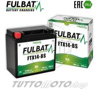 Batteria FULBAT GEL FTX14-BS = YTX14-BS Suzuki LTA 400 F KingQuad 4x4 2008 2009