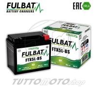 Batteria FULBAT GEL FTX5L-BS = YTX5L-BS Kymco Agility 50 4T R12 2013 2014 2015