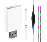 Batteria galleggiante da | Fishing da 18 cm di | Accessori per pesci da 3V per l'area delle immersioni | Batterie ricaricabili CR425 e caricabatterie USB, lungo di esecuzione e ricar