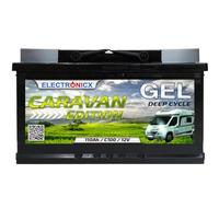 Batteria GEL 12V 110Ah Ciclo Profondo - Batteria Senza Manutenzione per Camper, Caravan, Barca, Casetta da Giardino, Sistemi Solari Off-Grid - Electronicx Caravan Edition