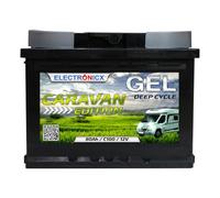 Batteria GEL 12V 80Ah Ciclo Profondo - Batteria Senza Manutenzione per Camper, Caravan, Barca, Casetta da Giardino, Sistemi Solari Off-Grid - Electronicx Caravan Edition